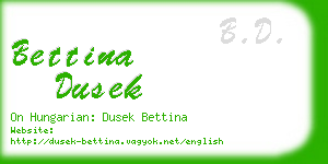 bettina dusek business card